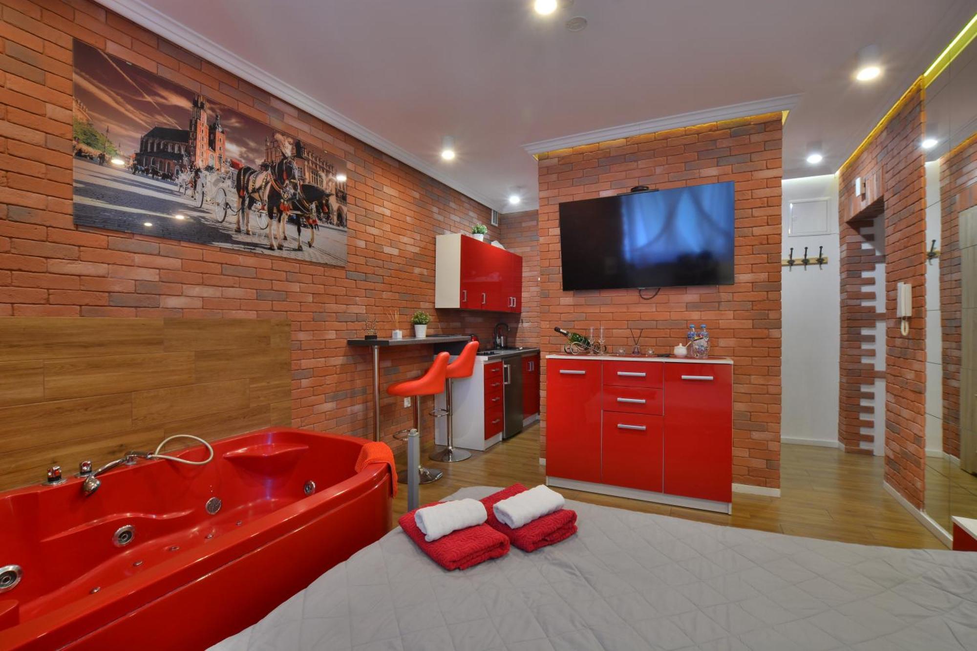 Jacuzzi Apartment Red Krakau Buitenkant foto